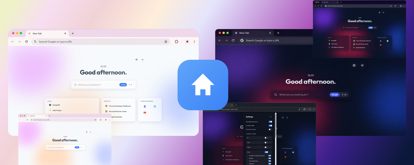 Home startpage preview